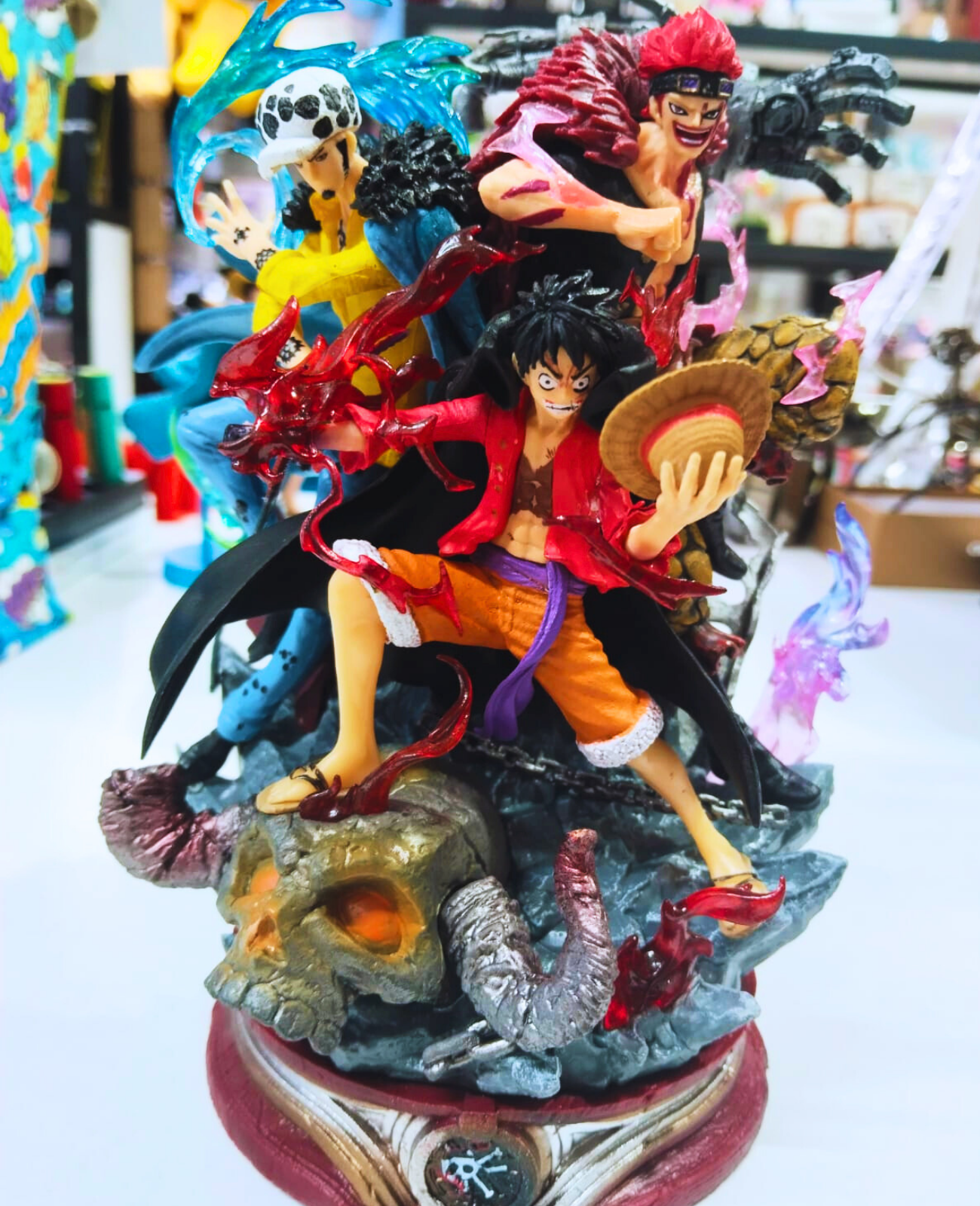 One Piece Trafalgar Law, Monkey D. Luffy ve Eustass Kid Figür Seti - 20x15 cm Koleksiyonluk Model KARAKTER FİGÜR