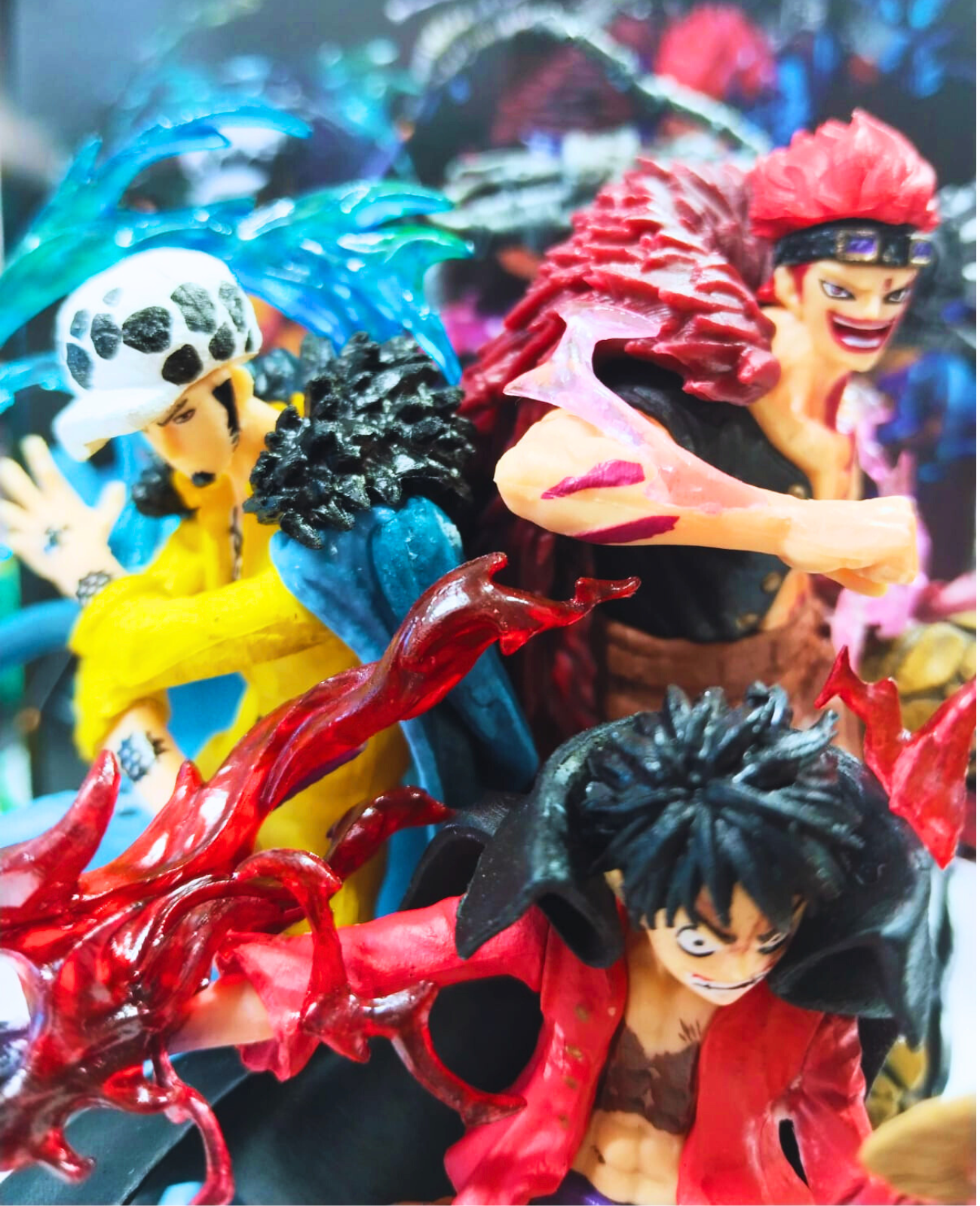 One Piece Trafalgar Law, Monkey D. Luffy ve Eustass Kid Figür Seti