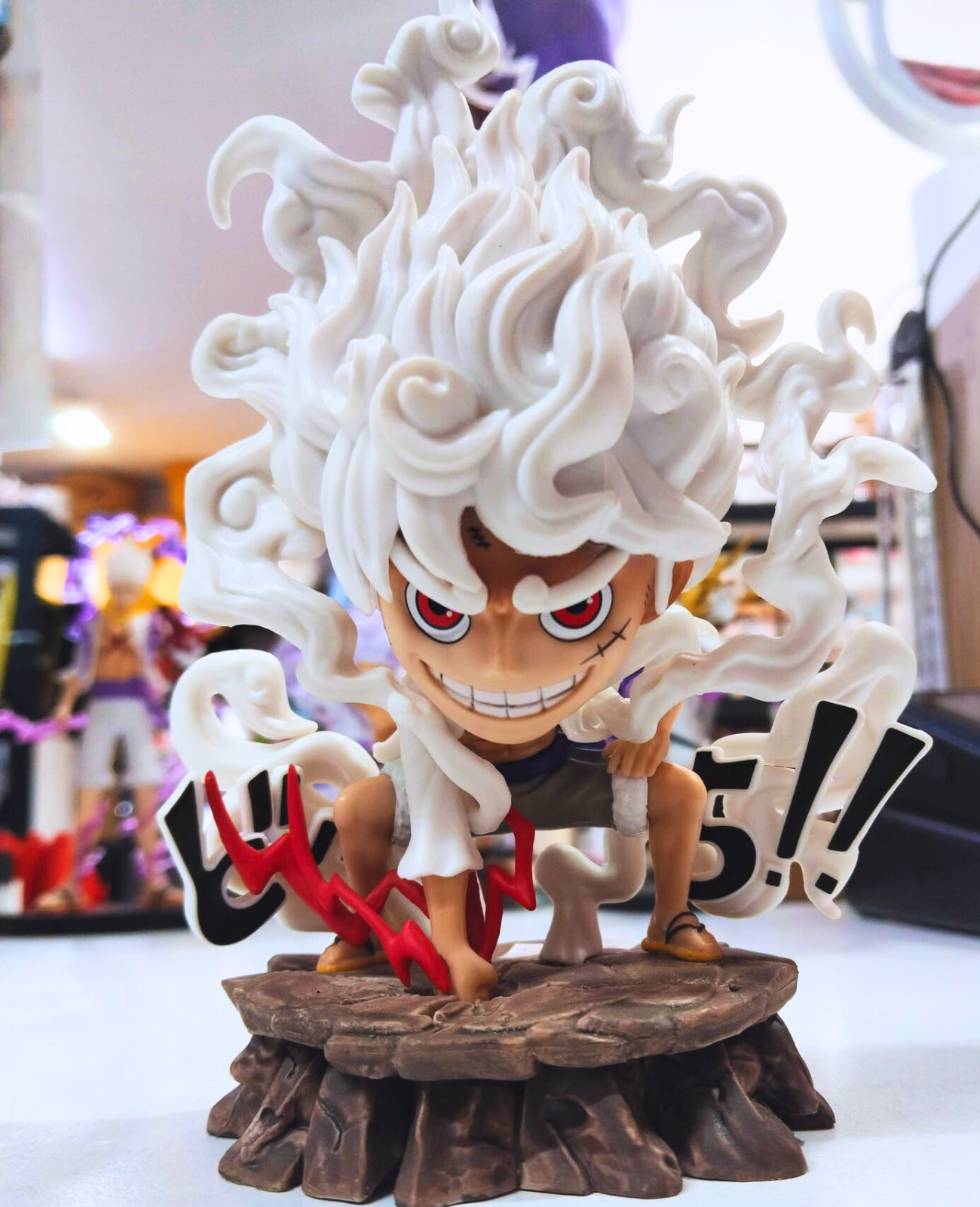 Luffy Karakter Figürü 15cm -  Özel Duruş Beyaz Detay  One Piece Figür KARAKTER FİGÜR