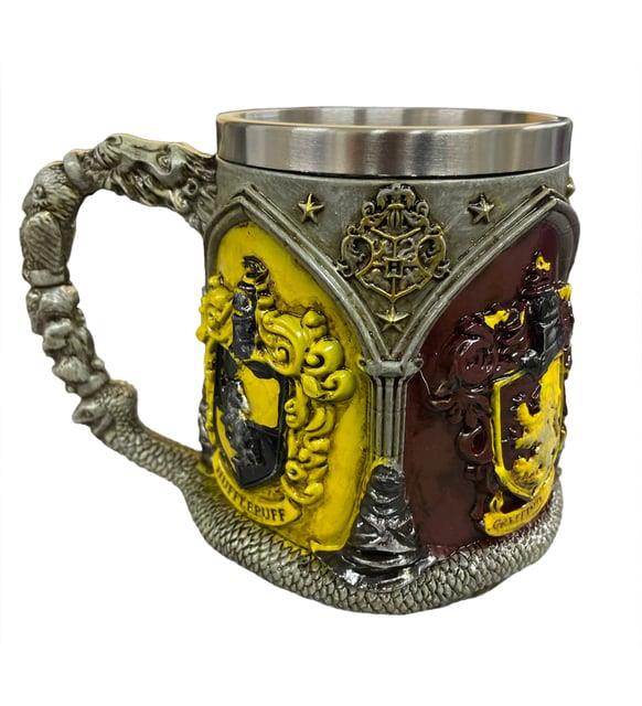 Hufflepuff Gryfindor Slytherin Ravenclaw Figürlü Paslanmaz Çelik Kupa Bardak KARAKTER FİGÜR