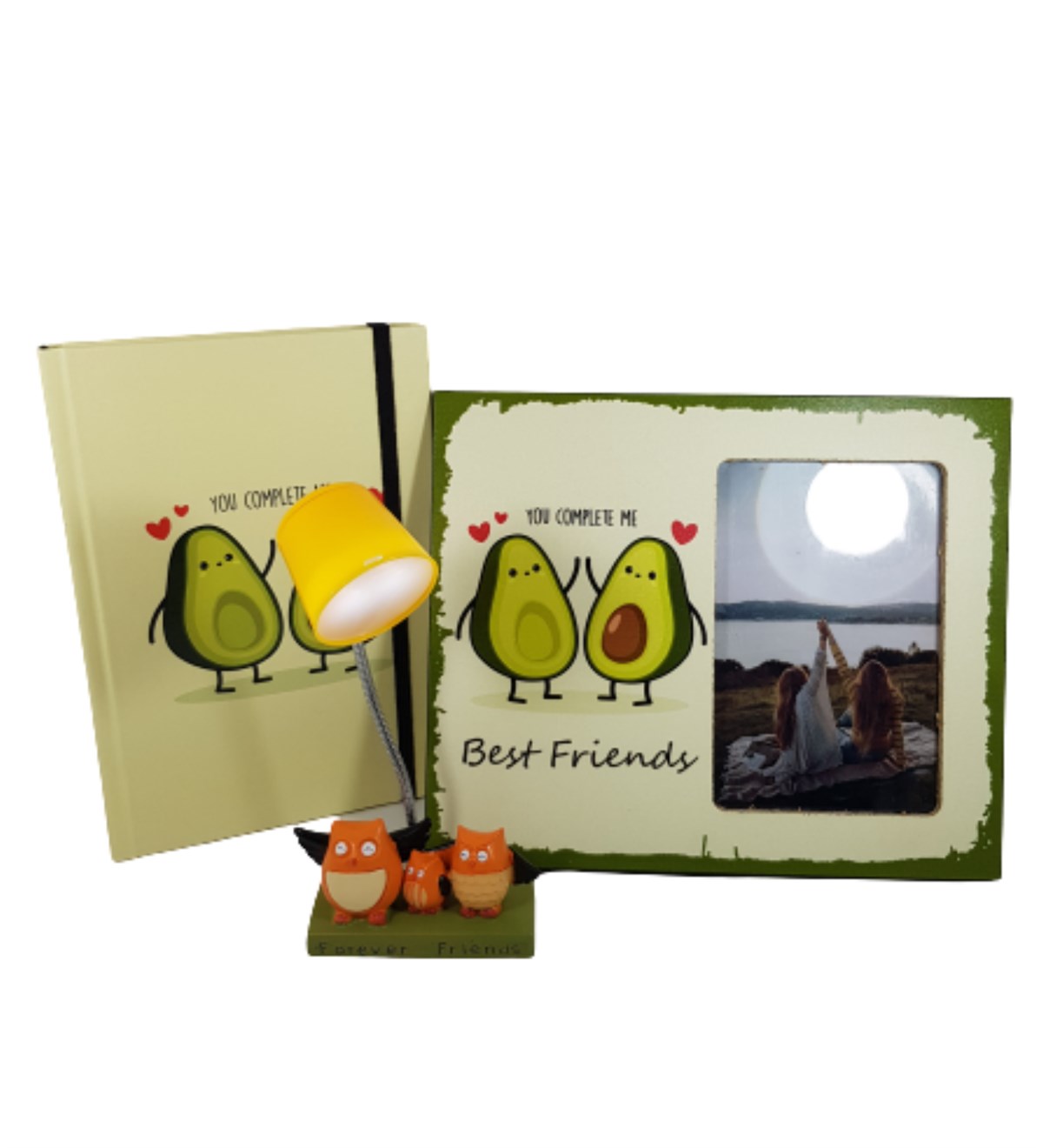 Best Friends Biblo Masa Lambası Özel Baskılı Best Friends Fotoğraf Çerçevesi Hediye Setleri