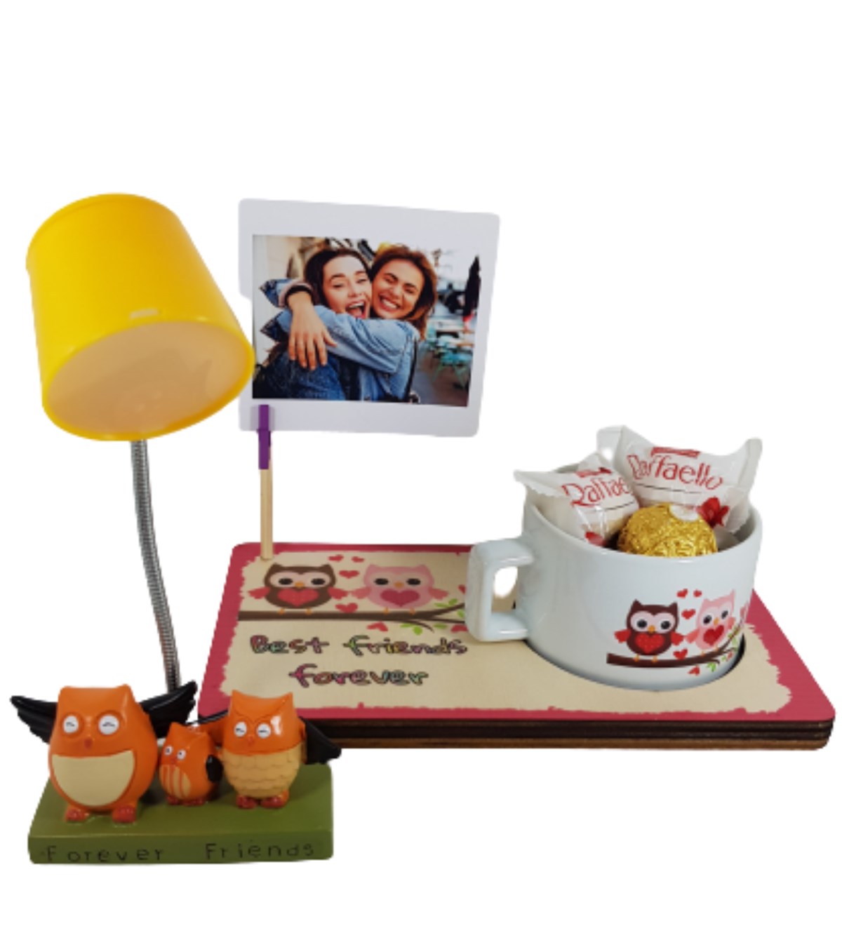 Fotoğraflı Best Friends Kupa Best Friends Biblo Masa Lambası Çikolata Set Hediye Setleri