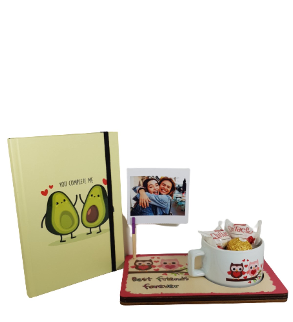 Kişiye Özel Fotoğraflı Best Friends Kupa Best Friends Defter Çikolata Set Hediye Setleri