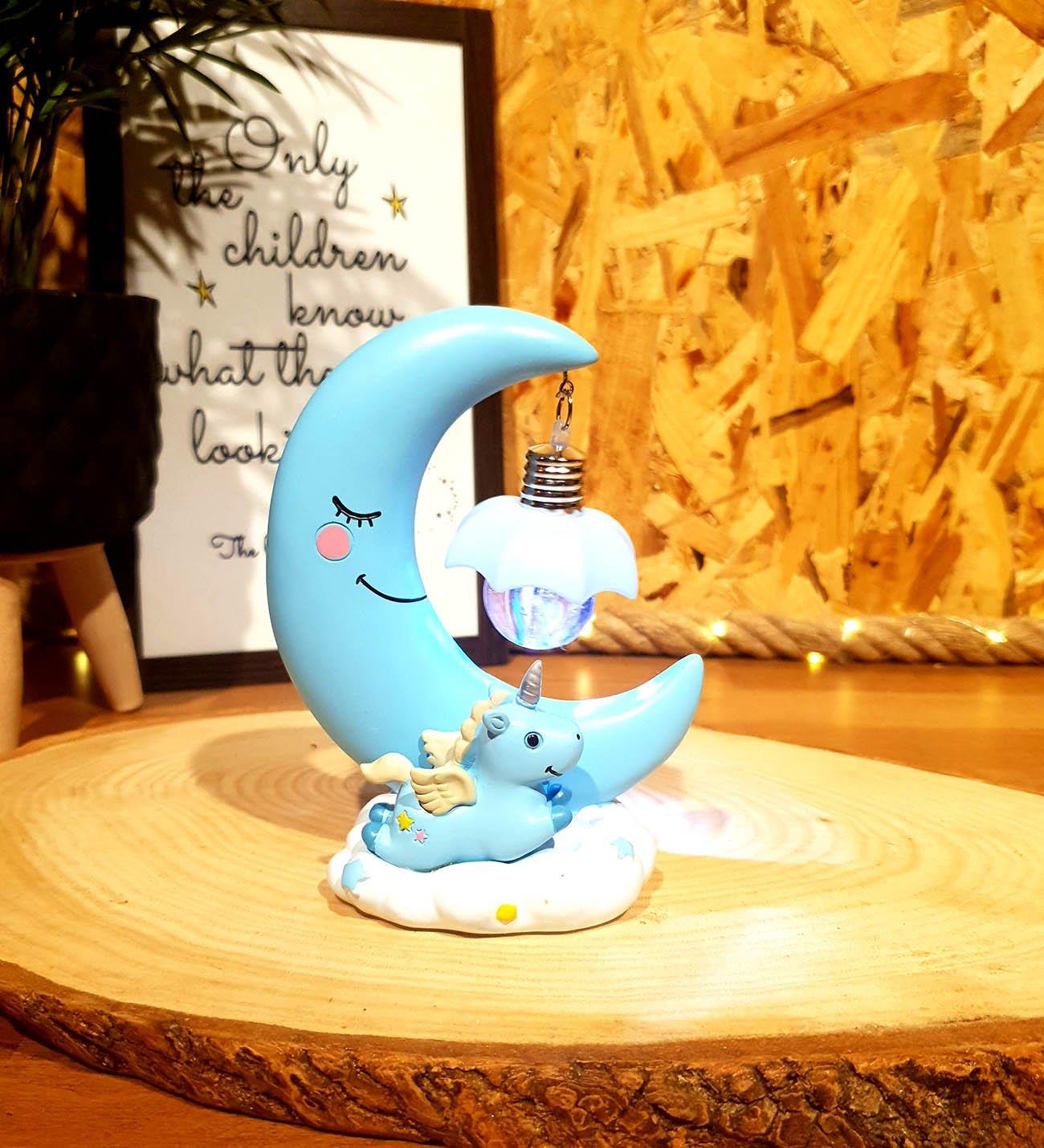 Magic Unicorn Biblolu Mavi Masa Lambası Arkadaşa Hediye BANYO GURUBU