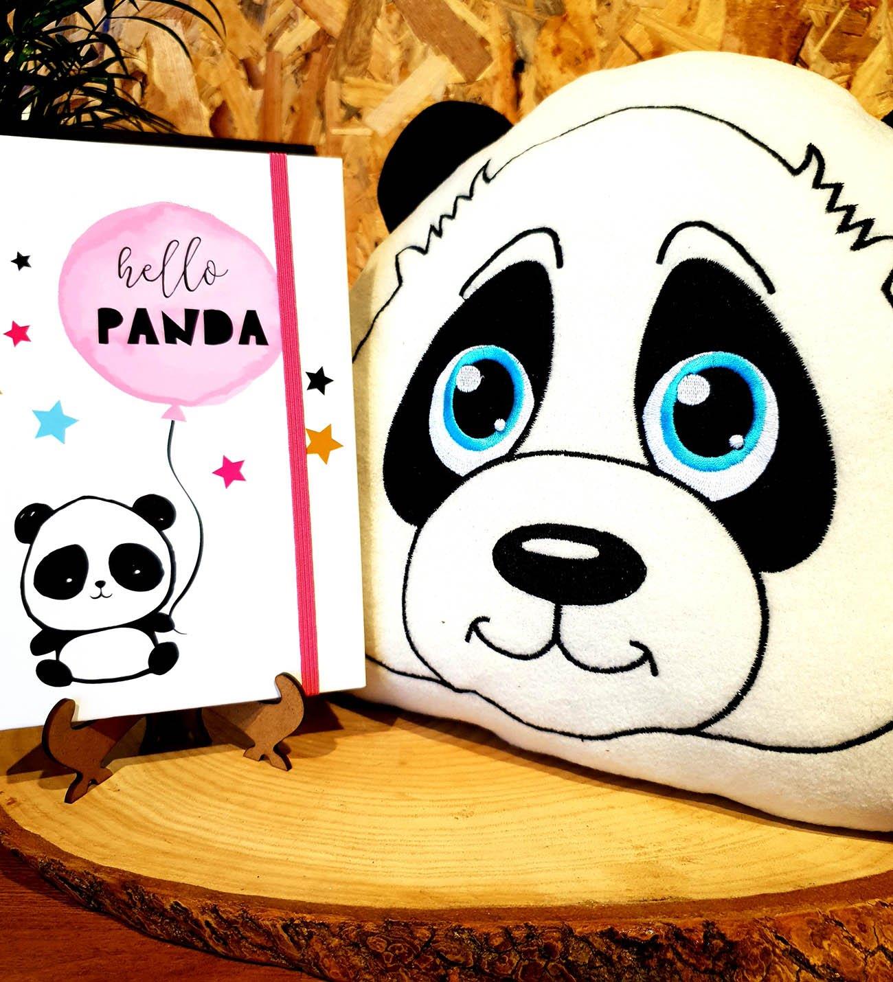 Sevimli Panda 3D Polar Yastık Ve Defter Arkadaşa Hediye BANYO GURUBU