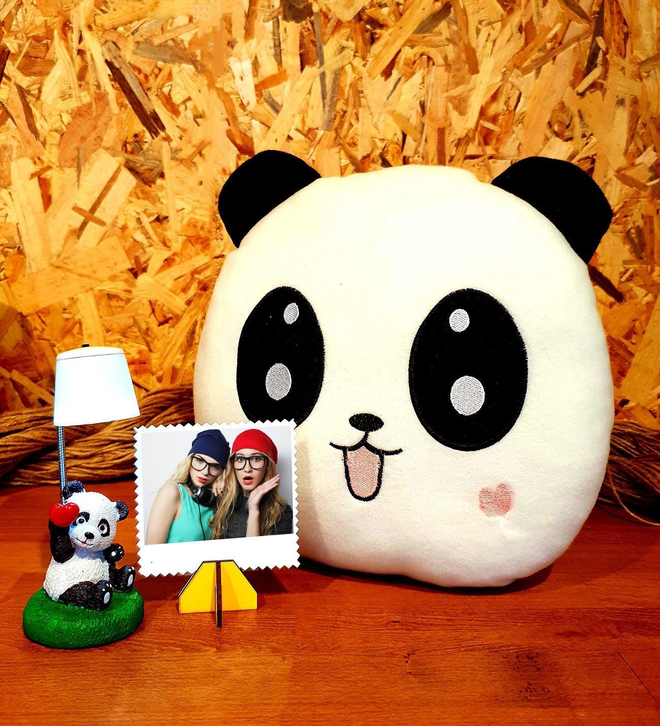 Fotoğraflı Sevimli Panda Masa Lambası Ve Panda Puf Yastık Arkadaşa Hediye Seti BANYO GURUBU