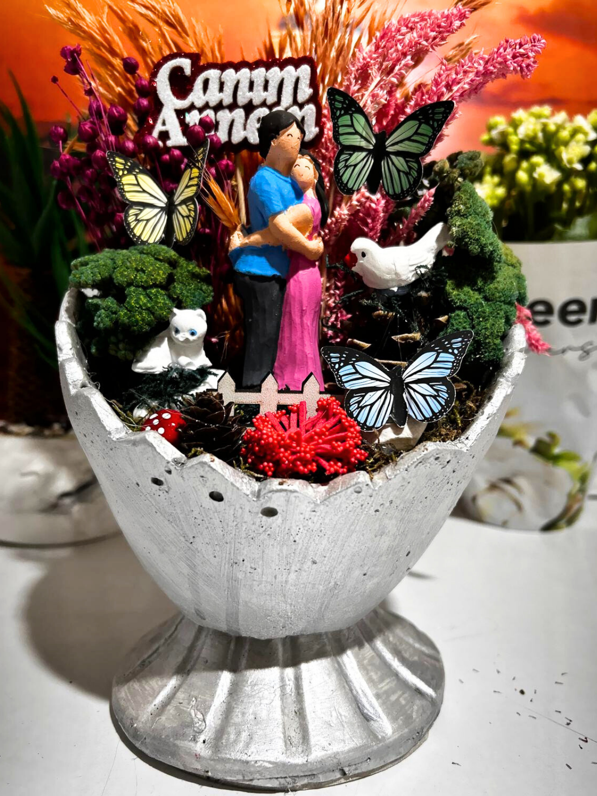 Anneye Hediye Teraryum.Özel Tasarım Teraryum ANNELER GÜNÜ HEDİYESİ