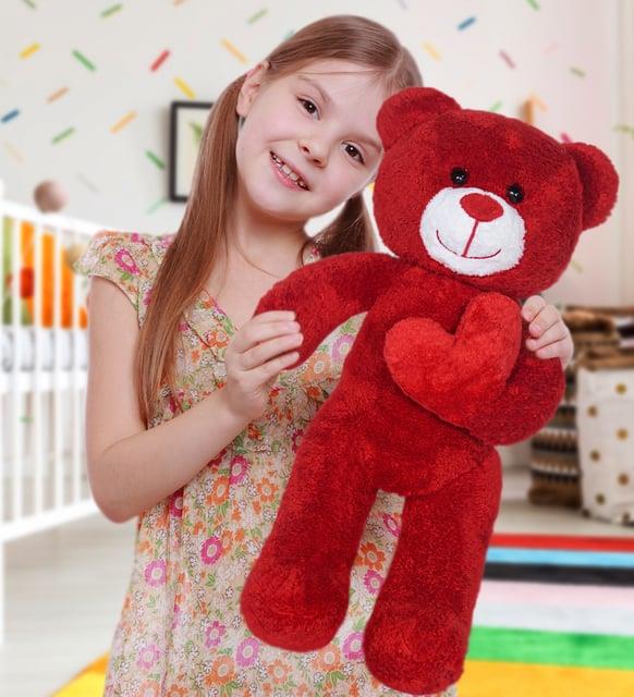 Kalpli Peluş Sevimli Ayıcık 50 Cm PELÜŞ AYICIK