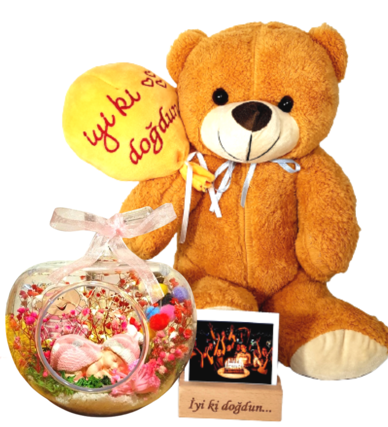 Kız Bebek Hediyesi. Kişiye Özel İyiki Doğdun Ayıcık Hediye Seti  BEBEK HEDİYESİ