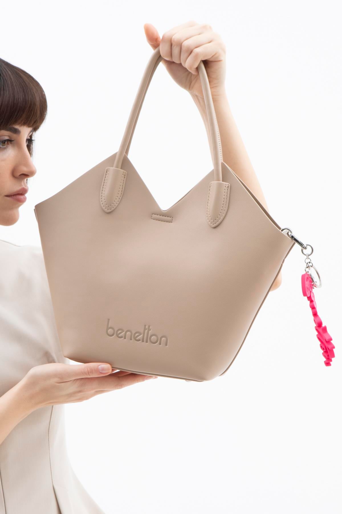 Benetton 1518 Kadın Deri El Çantası Ten