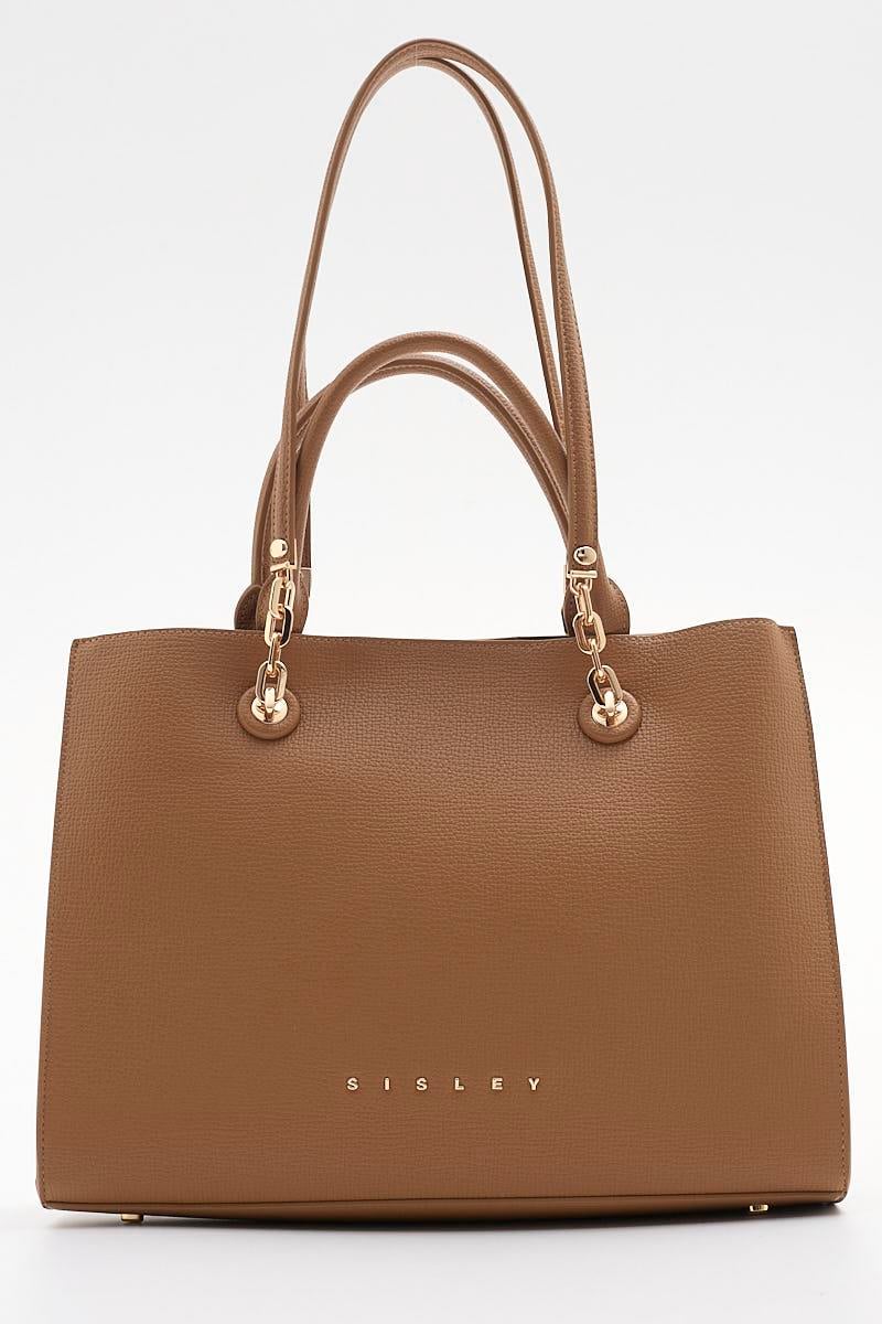 Sisley 363 Kadın Deri Kol Çantası Camel