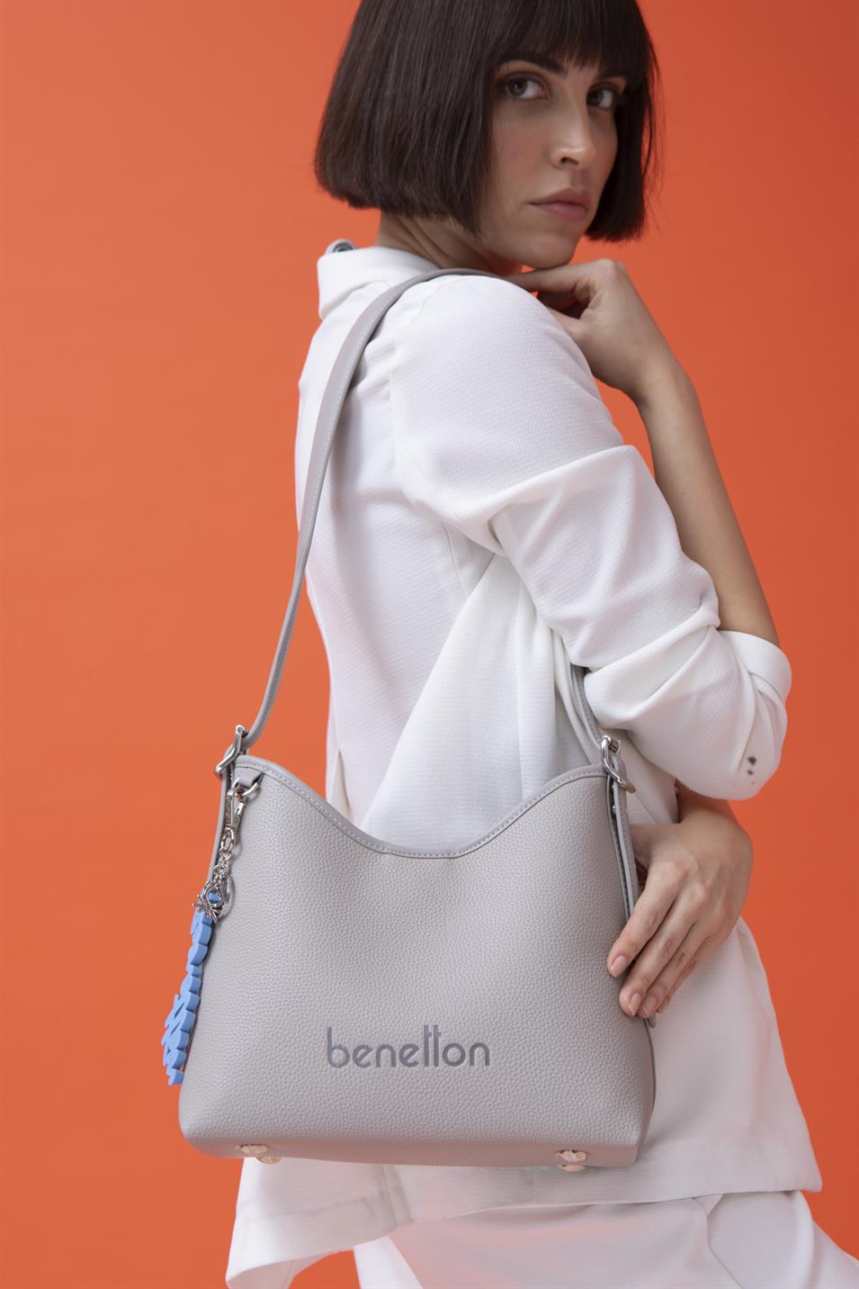 Benetton 1534 Kadın Deri Kol Çantası Taş