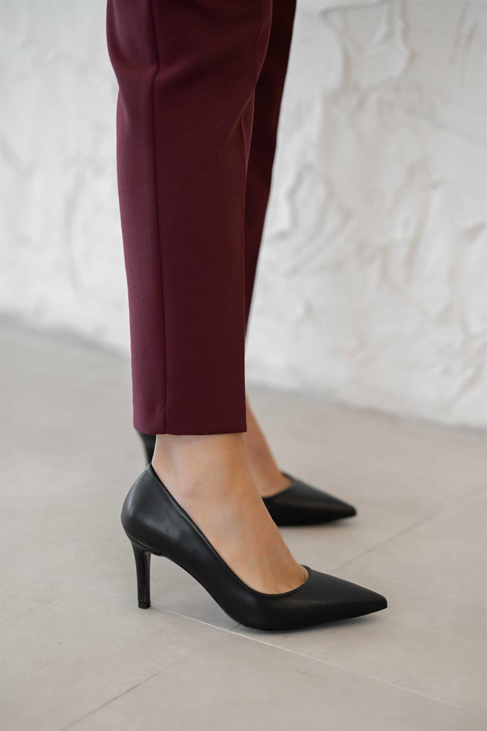 Piva Kadın Deri Stiletto Siyah