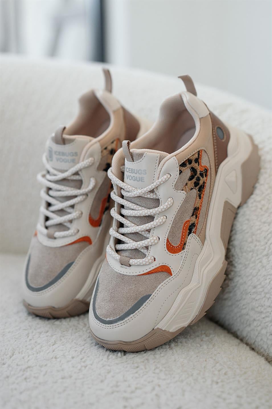 Torder Kadın Kalın Tabanlı Sneakers Bej