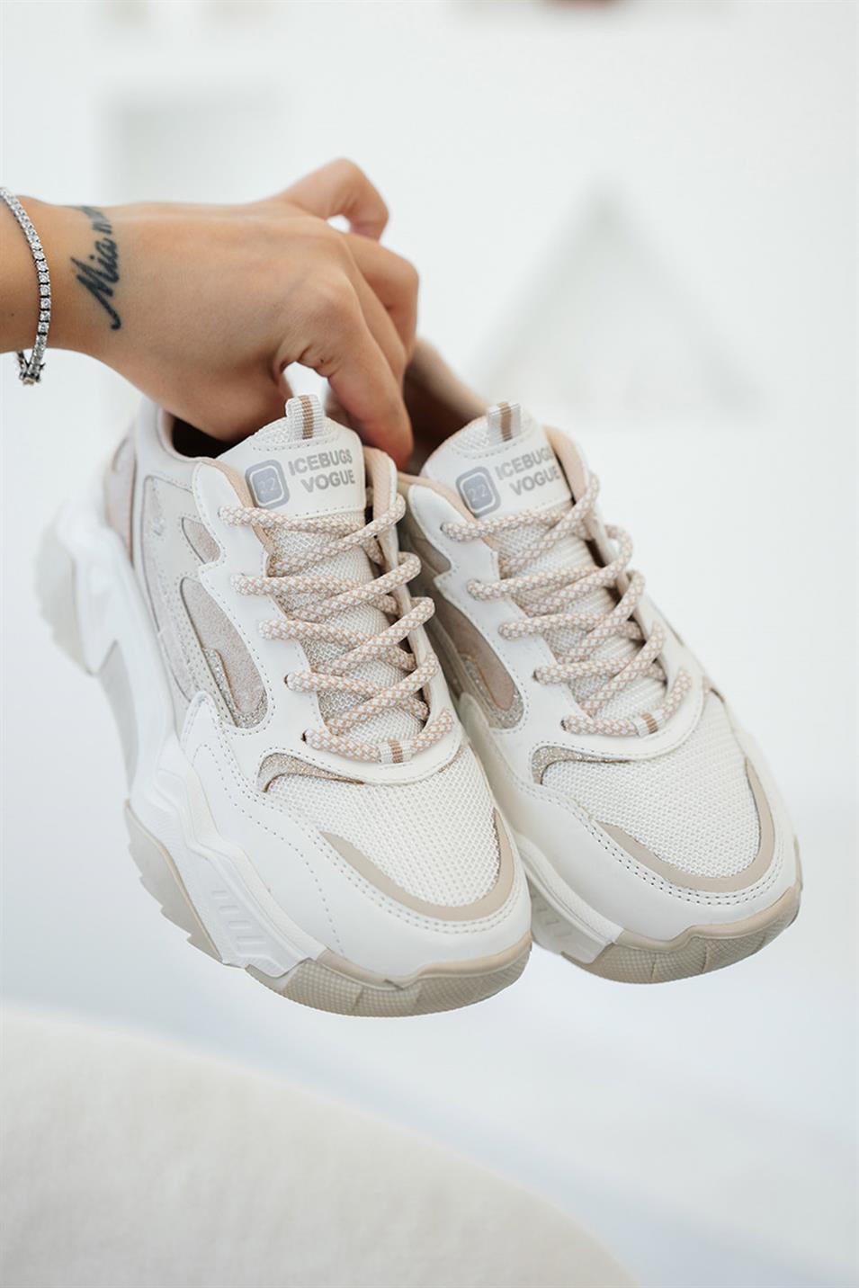 Torder Kadın Kalın Tabanlı Sneakers Beyaz