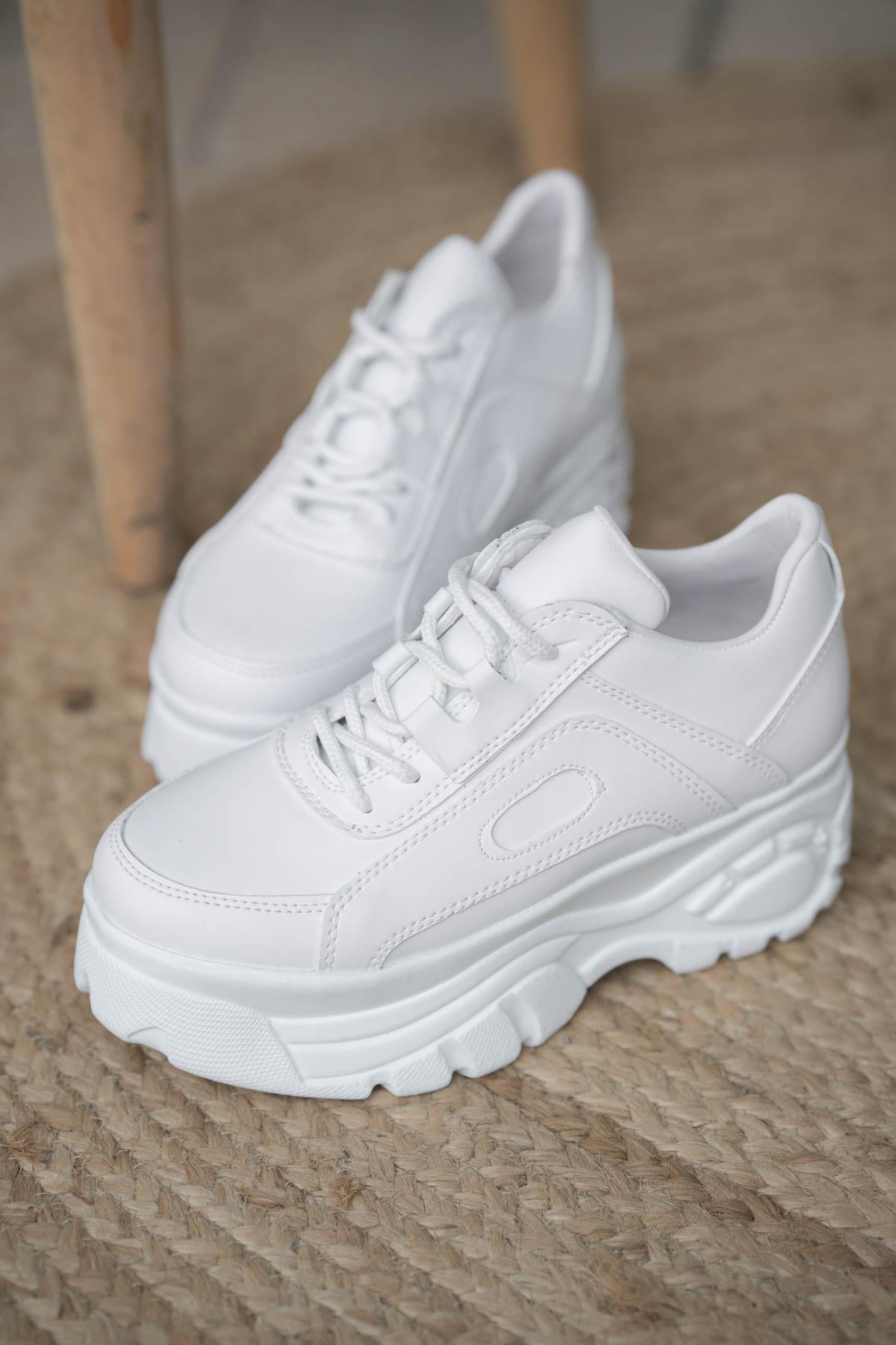 Belinda Kalın Tabanlı Kadın Sneaker Beyaz
