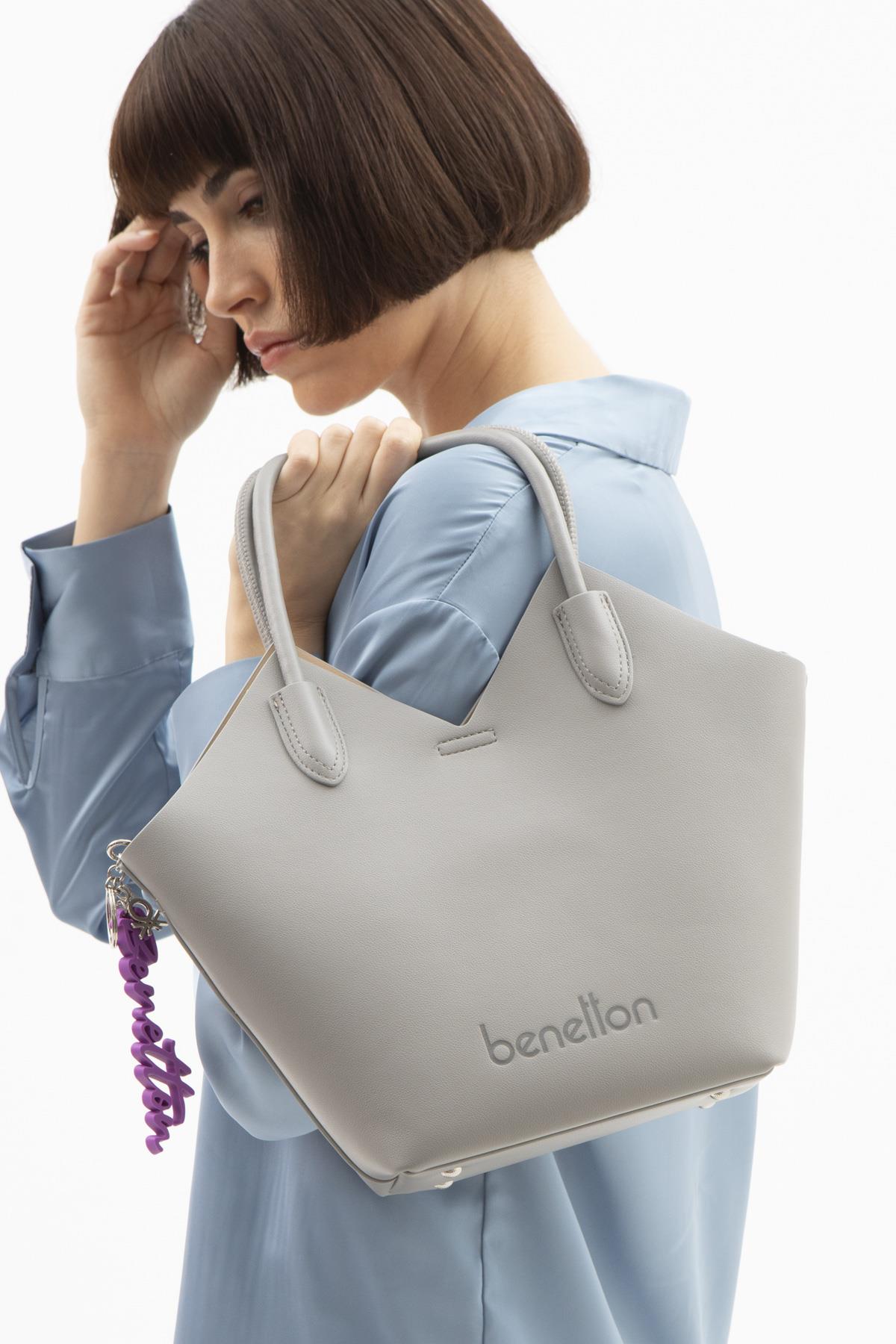 Benetton 1518 Kadın Deri El Çantası Taş