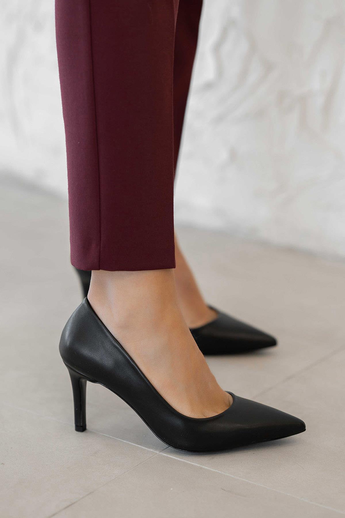 Piva Kadın Deri Stiletto Siyah