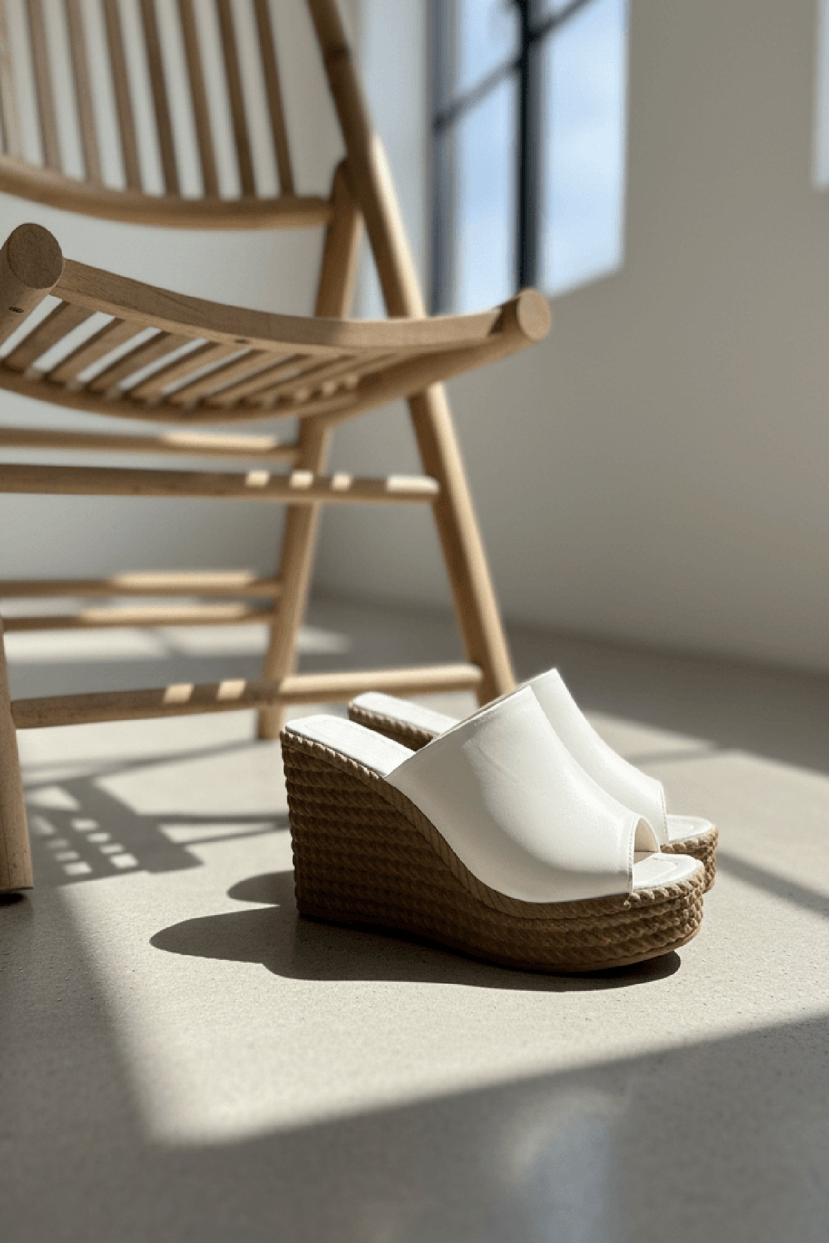 Rabeka Beyaz Dolgu Topuklu ( 10 cm Topuk. 3 cm Platform) Günlük Kullanım Terlik