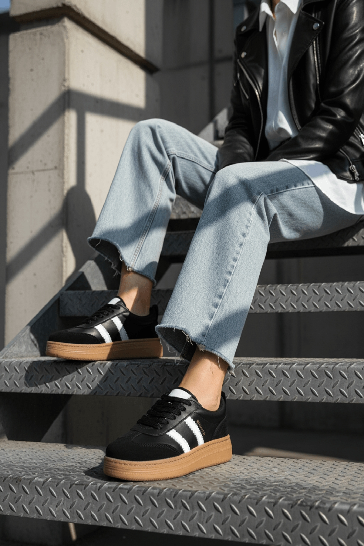 Samba Siyah Süet Yanları Çizgili Spor Ayakkabı Sneaker