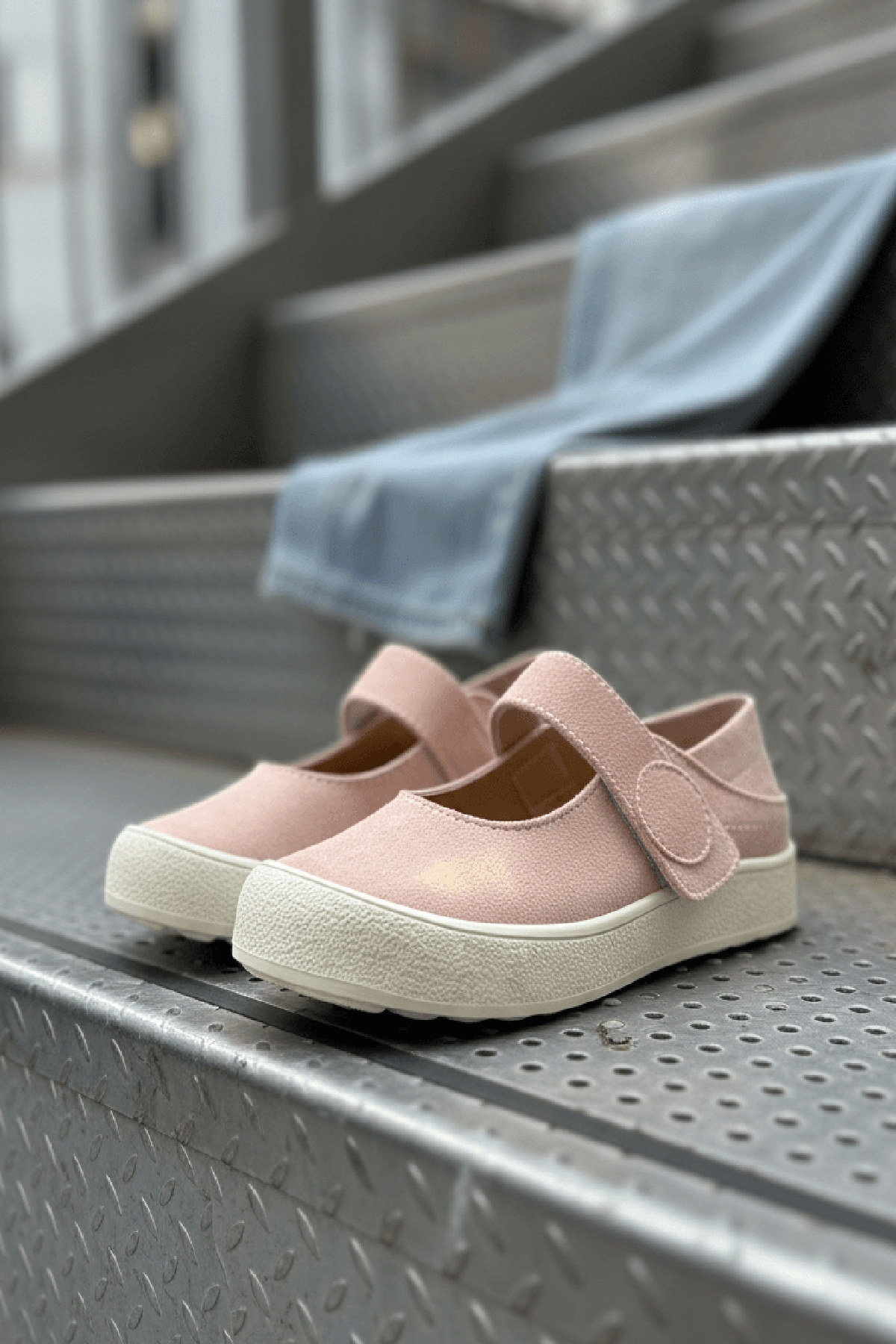 Varius Pudra Süet ( 3 cm Topuklu ) Yuvarlak Burunlu  Detaylı Loafer Ayakkabı