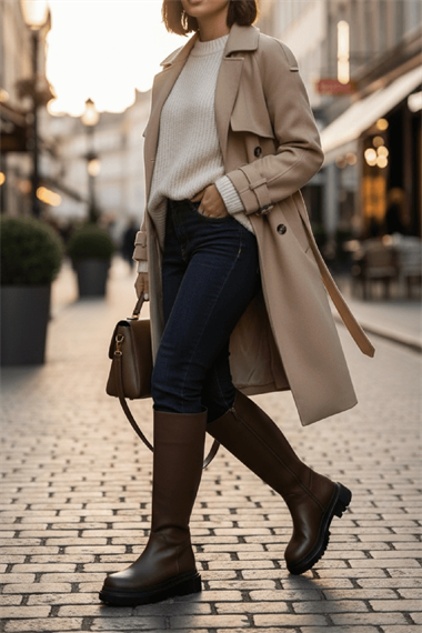 Blanca Kahverengi Çekme Yanı Fermuarlı Günlük Kadın Çizme