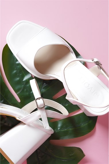 Fell Beyaz Platform Topuklu Günlük Ayakkabı