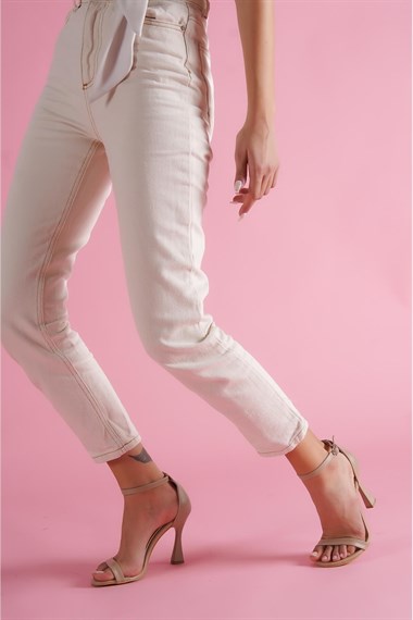 Lambo Nude İnce Topuklu Günlük Ayakkabı