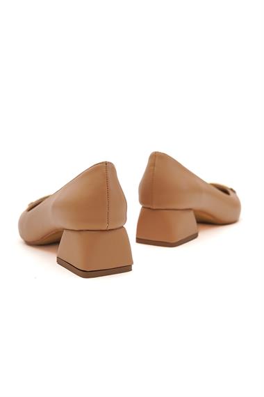 Scenic Nude Tokalı (4cm) Sivri Burun Topuklu Ayakkabı