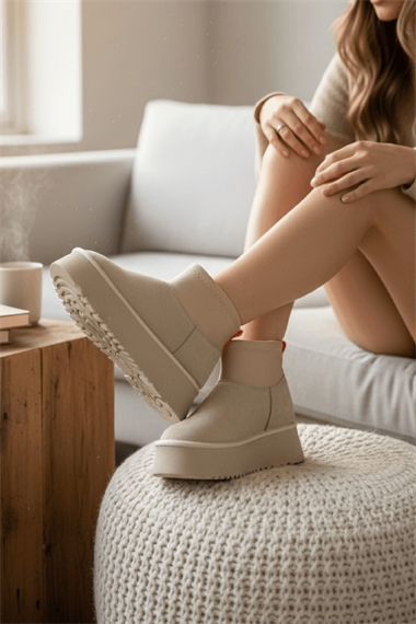 Slavia Bej (4.5 CM) İçi Kürklü Streçli Günlük Kullanım Bot