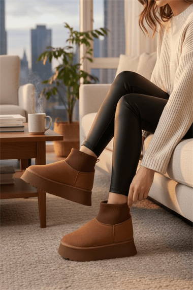 Slavia Taba (4.5 CM) İçi Kürklü Streçli Günlük Kullanım Bot