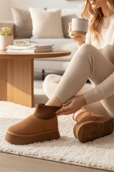 Slavia Taba (4.5 CM) İçi Kürklü Streçli Günlük Kullanım Bot