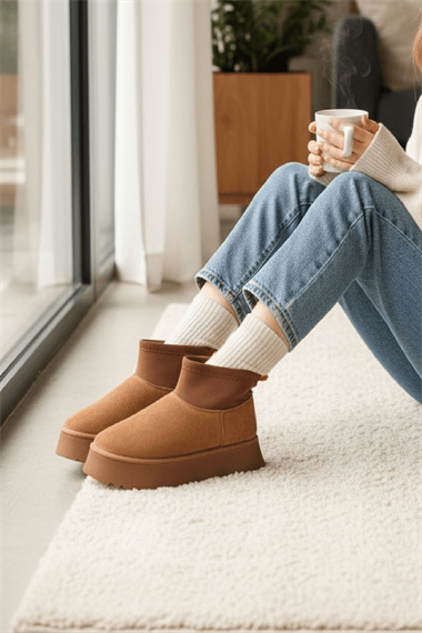 Slavia Taba (4.5 CM) İçi Kürklü Streçli Günlük Kullanım Bot