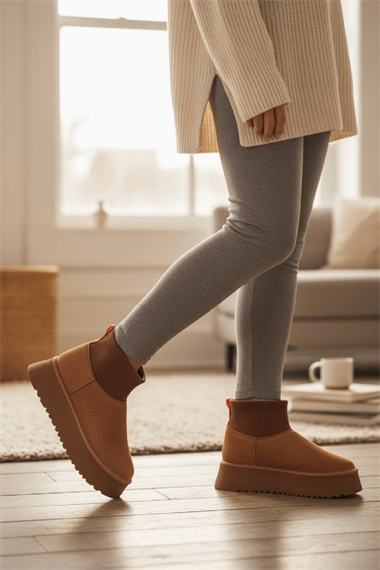 Slavia Taba (4.5 CM) İçi Kürklü Streçli Günlük Kullanım Bot