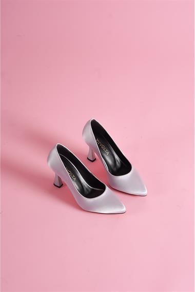 Vest Gri Saten Günlük Kullanım Stiletto