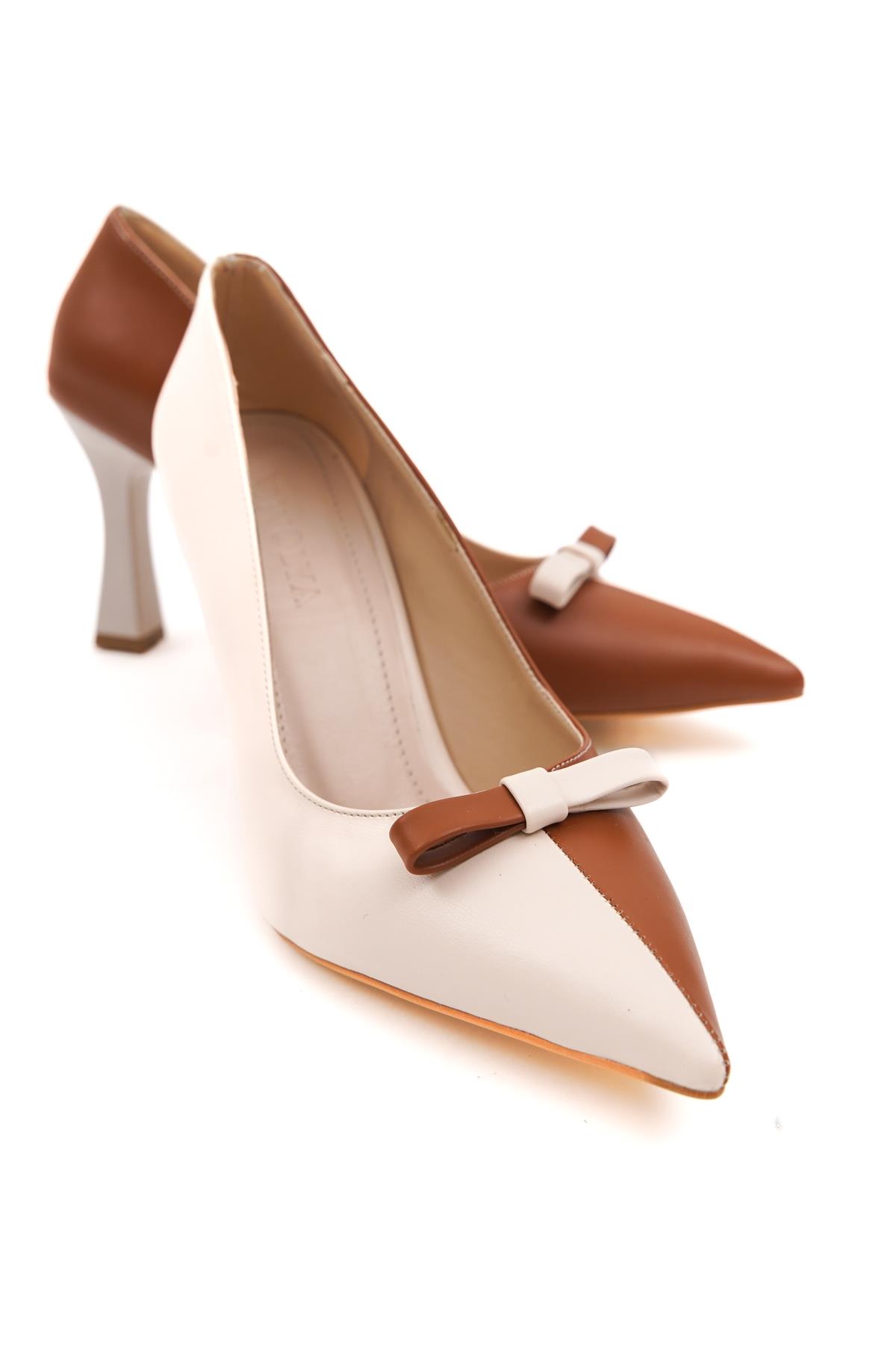 Alissa Bej Taba Sivri Burun Topuklu (8cm) Günlük Ayakkabı