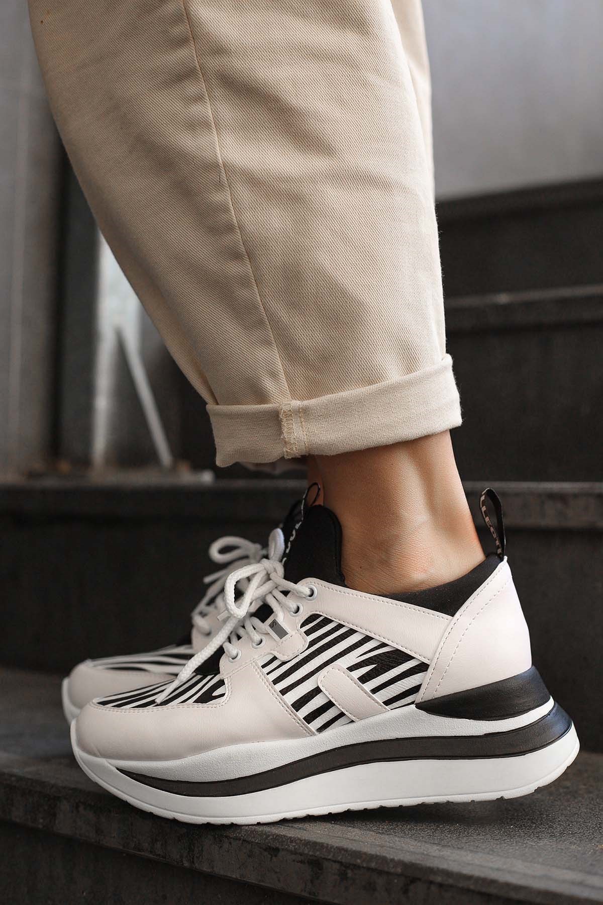 Hugo Siyah Zebra Sneakers