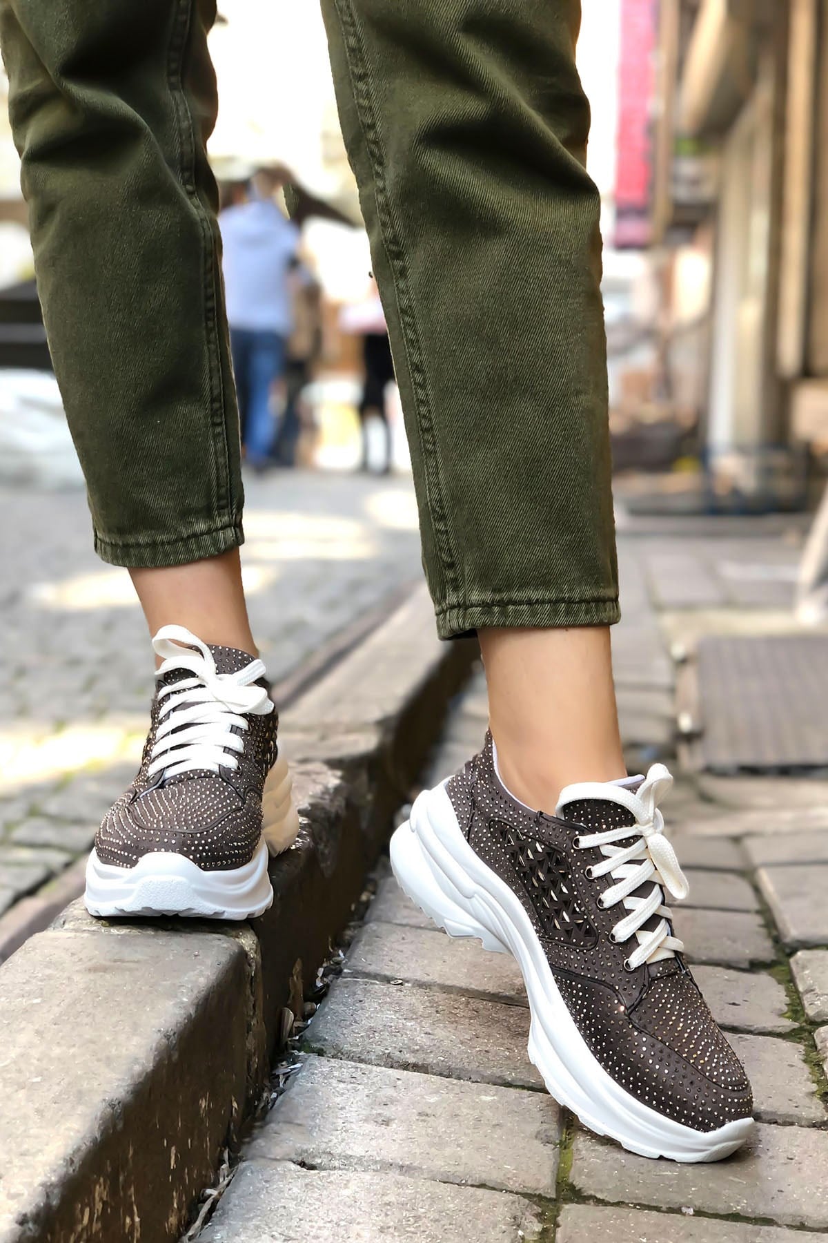 Ruby Taşlı Desenli Günlük Sneaker