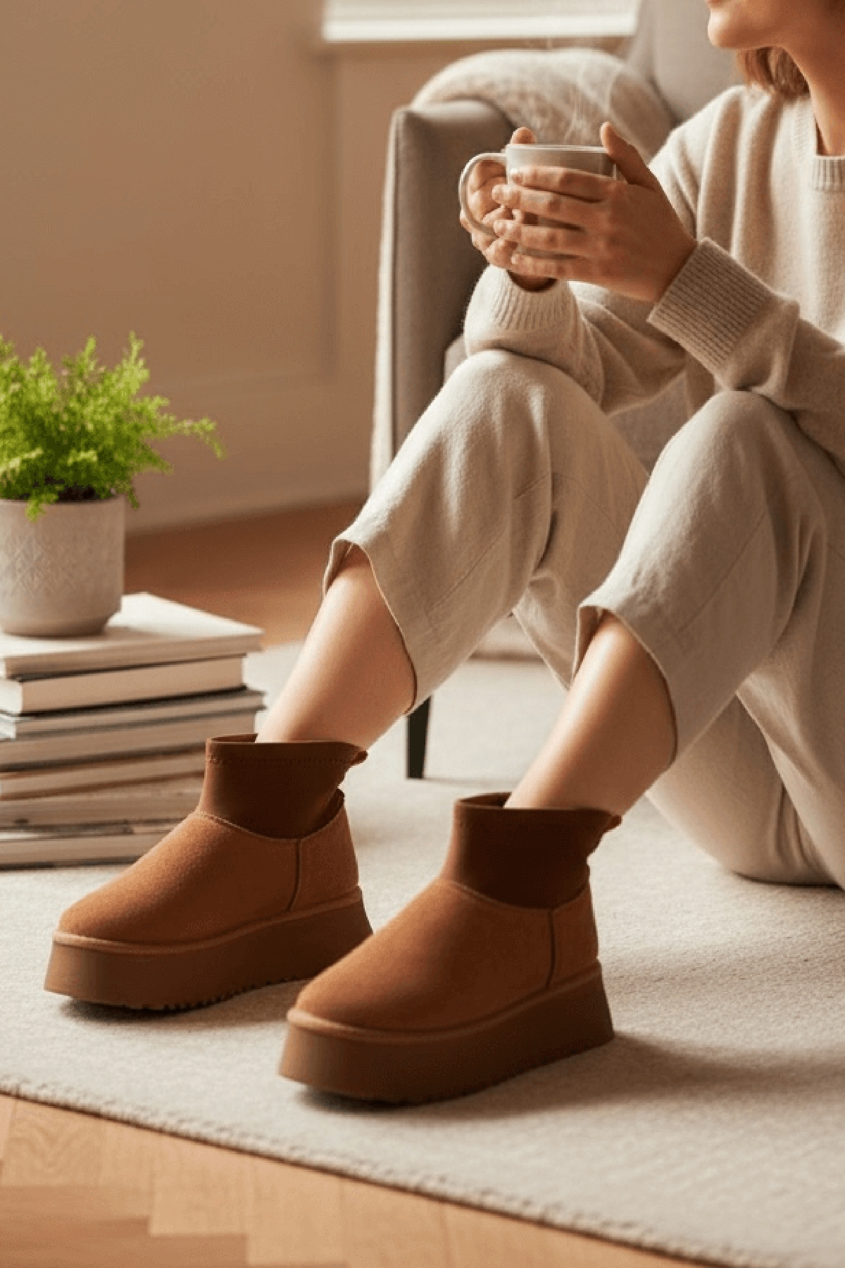 Slavia Taba (4.5 CM) İçi Kürklü Streçli Günlük Kullanım Bot