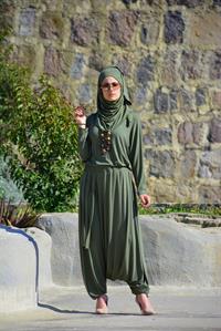  esila şalvar takım haki yeşil