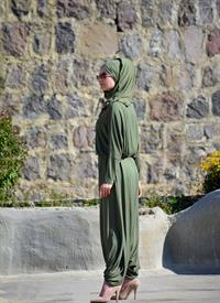  esila şalvar takım haki yeşil