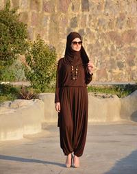  esila şalvar takım kahverengi