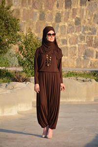  esila şalvar takım kahverengi