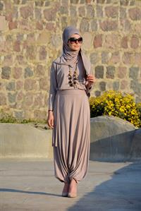  esila şalvar takım vizon