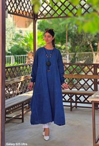  keten cepli tunik tunik lacivert