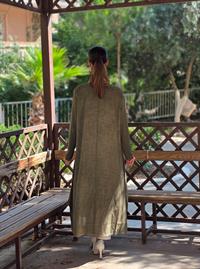  keten etnik salaş tunik haki yeşil