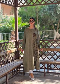  keten etnik salaş tunik haki yeşil