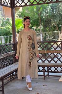  keten etnik salaş tunik taş rengi