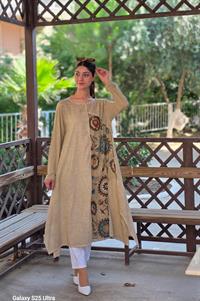  keten etnik salaş tunik taş rengi