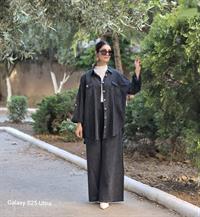  keten rahat salaş pantolon antrasit